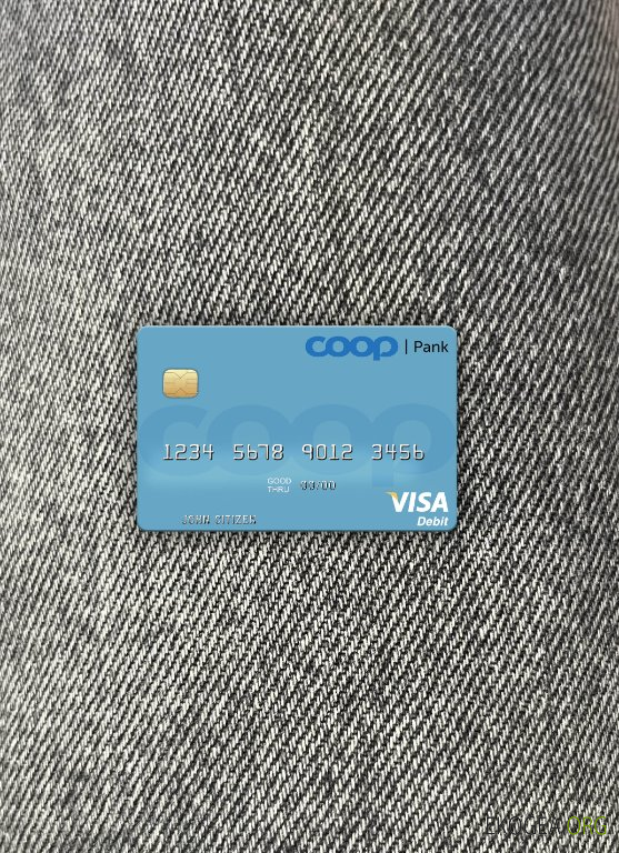 L'Estonie Coop Pank carte de débit visa photolook , avant